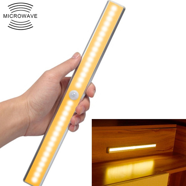 2.8W 20 LEDs Warm White Wide Screen Intelligent Human Body Sensor Light LED Corridor Cabinet Light, USB Charging Version - Sensor LED Lights by PMC TechLife | Online Shopping South Africa | PMC TechLife | Buy Now Pay Later Mobicred