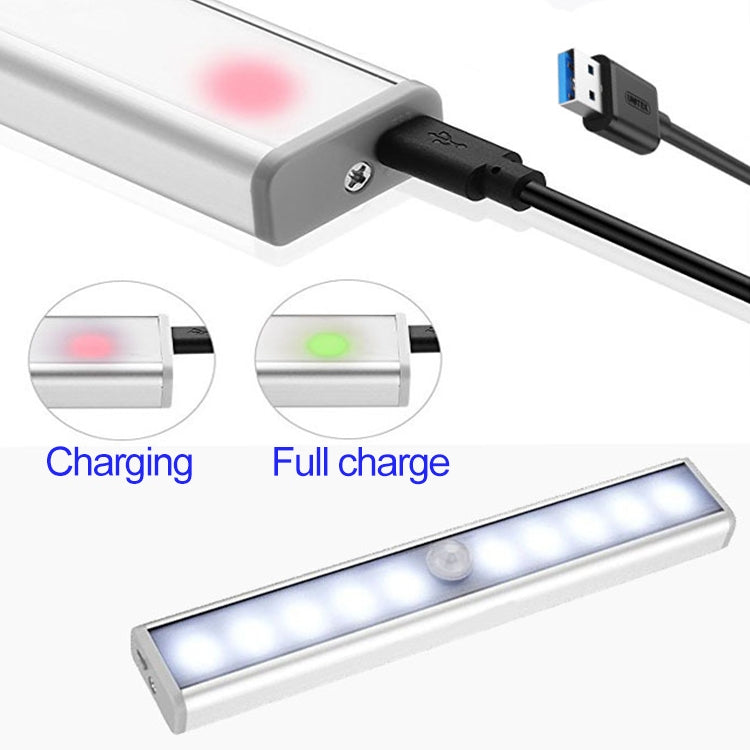 2.8W 20 LEDs Warm White Wide Screen Intelligent Human Body Sensor Light LED Corridor Cabinet Light, USB Charging Version - Sensor LED Lights by PMC TechLife | Online Shopping South Africa | PMC TechLife | Buy Now Pay Later Mobicred