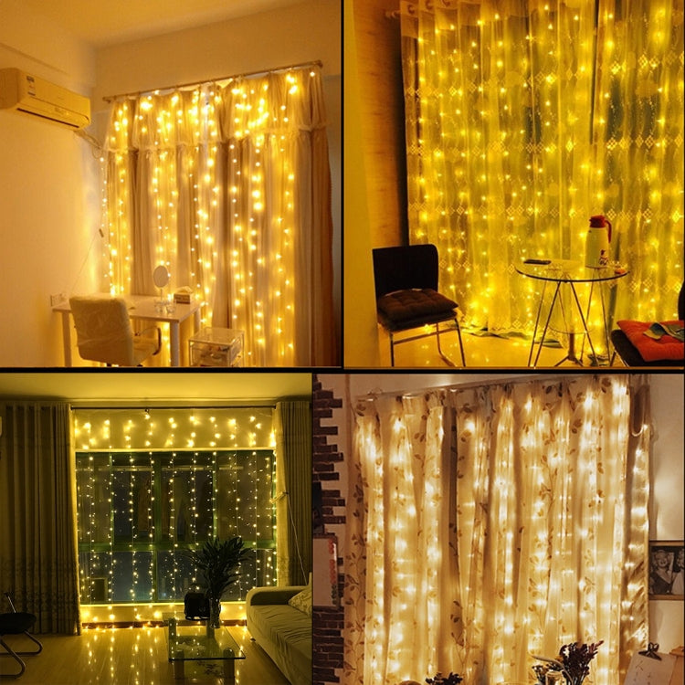 3m(Length) x 3m(Height) White Light LED Decoration Light, 300 LEDs Curtain String Light with End Joint & Multi-function Controller & Memory Waterproof, US Plug, AC 110V - Holiday Lights by PMc TechLife | Online Shopping South Africa | PMc TechLife | Buy Now Pay Later Mobicred