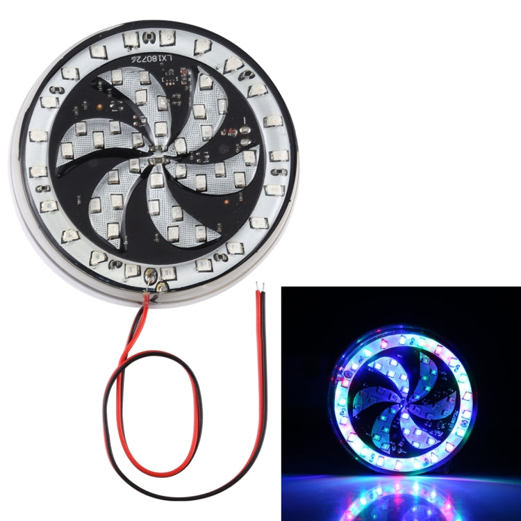 65 LEDs SMD 2835 Motorcycle Modified Windmill Angel Eyes RGB Light Fire Wheel Light Styling Flash Atmosphere Lamp, Diameter: 8.3cm, DC 12V - Ornamental Parts by PMC Jewellery | Online Shopping South Africa | PMC Jewellery