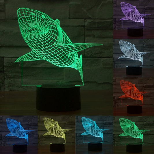 Shark Style 3D Touch Switch Control LED Light , 7 Color Discoloration Creative Visual Stereo Lamp Desk Lamp Night Light - Novelty Lighting by PMC Jewellery | Online Shopping South Africa | PMC Jewellery | Buy Now Pay Later Mobicred