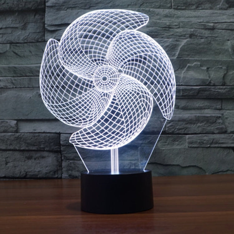 Big Pinwheel Style 3D Touch Switch Control LED Light , 7 Color Discoloration Creative Visual Stereo Lamp Desk Lamp Night Light - Novelty Lighting by PMC TechLife | Online Shopping South Africa | PMC TechLife | Buy Now Pay Later Mobicred