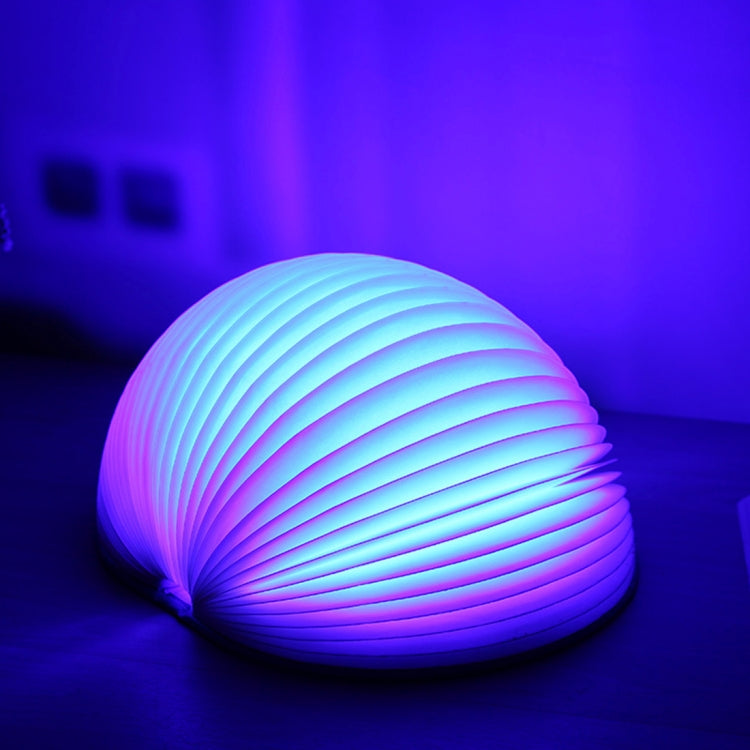 Foldable Pages Colorful Dimming Book Shape LED Light , Creative Portable USB Charging Semicircle Night Light with Remote Control(Blue) - Night Lights by PMc TechLife | Online Shopping South Africa | PMc TechLife | Buy Now Pay Later Mobicred