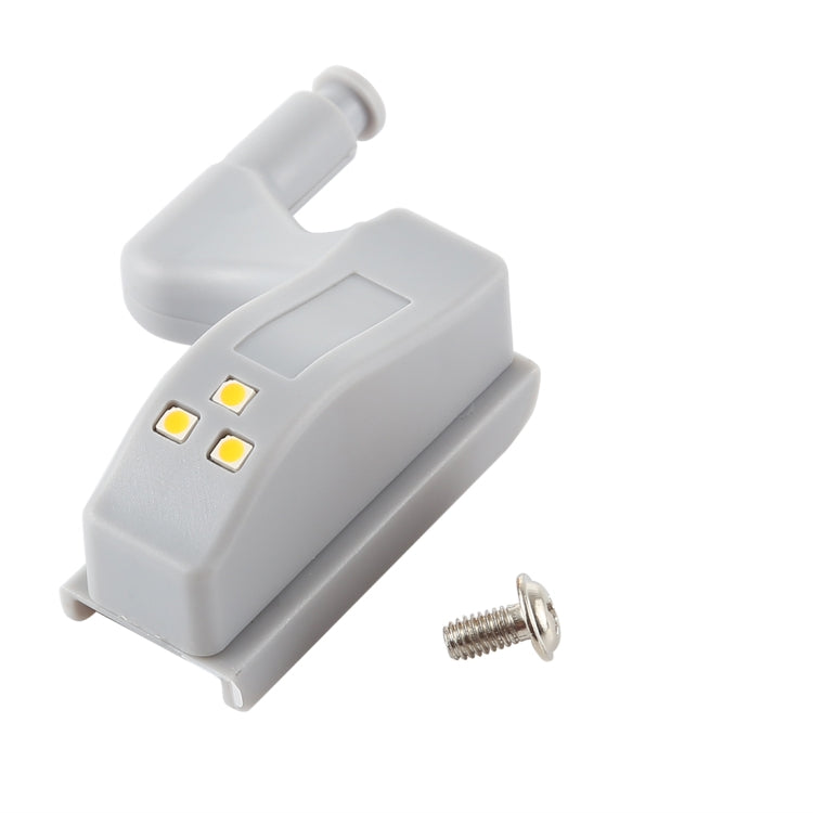 10 PCS 0.3W Universal Inner Hinge LED Sensor lamp Cupboard 3 LEDs Night light Auto ON/OFF Bulb(Warm White) - Sensor LED Lights by PMC TechLife | Online Shopping South Africa | PMC TechLife | Buy Now Pay Later Mobicred