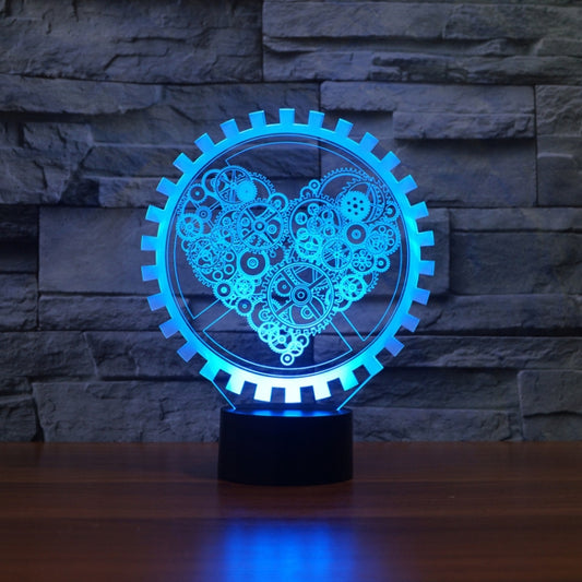 Gear Heart Shape 3D Colorful LED Vision Light Table Lamp, 16 Colors Remote Control Version - Novelty Lighting by PMC Jewellery | Online Shopping South Africa | PMC Jewellery | Buy Now Pay Later Mobicred