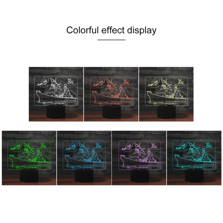 Airplane Group Shape 3D Colorful LED Vision Light Table Lamp, 16 Colors Remote Control Version - Novelty Lighting by PMC TechLife | Online Shopping South Africa | PMC TechLife | Buy Now Pay Later Mobicred