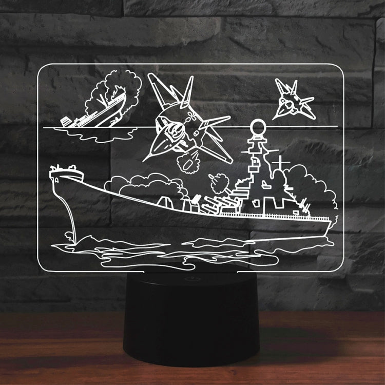 Airplane Group Shape 3D Colorful LED Vision Light Table Lamp, USB & Battery Version - Novelty Lighting by PMC TechLife | Online Shopping South Africa | PMC TechLife | Buy Now Pay Later Mobicred