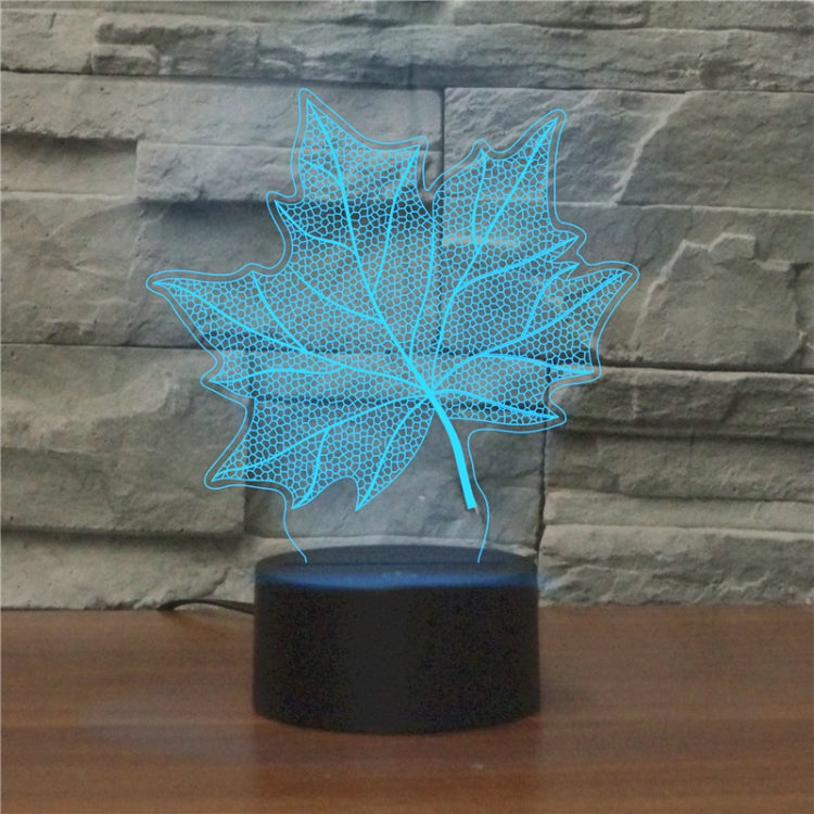 Maple Leaf Shape 3D Colorful LED Vision Light Table Lamp, USB & Battery Version - Novelty Lighting by PMC TechLife | Online Shopping South Africa | PMC TechLife | Buy Now Pay Later Mobicred