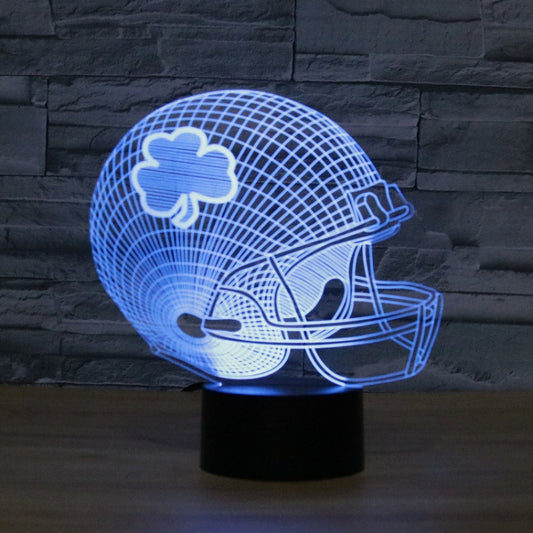 Rugby Hat Flower Shape 3D Colorful LED Vision Light Table Lamp, USB Touch Version - Novelty Lighting by PMC Jewellery | Online Shopping South Africa | PMC Jewellery | Buy Now Pay Later Mobicred