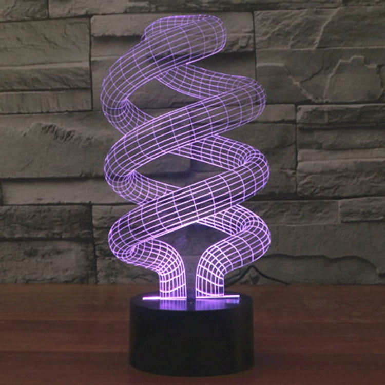 Spiral Style 3D Touch Switch Control LED Light , 7 Color Discoloration Creative Visual Stereo Lamp Desk Lamp Night Light - free shipping - PMC TechLife - Order now!