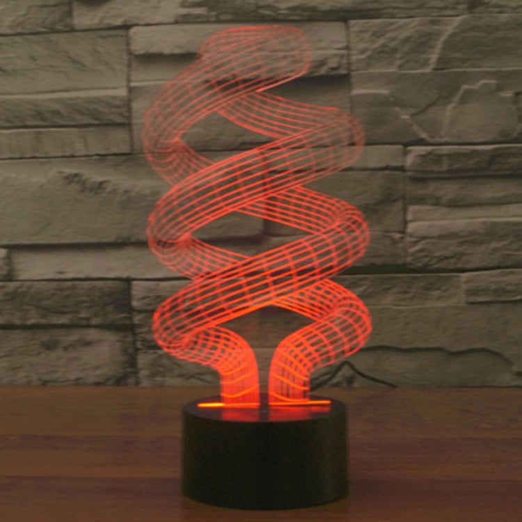 Spiral Style 3D Touch Switch Control LED Light , 7 Color Discoloration Creative Visual Stereo Lamp Desk Lamp Night Light - free shipping - PMC TechLife - Order now!
