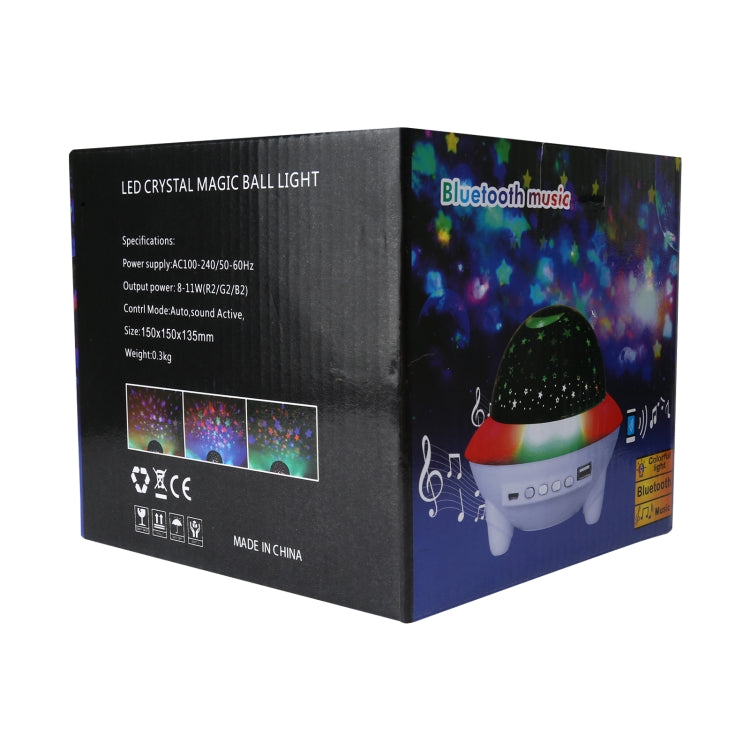 LED Flying Saucer Starry Sky Light Bluetooth Music Star Projection Night Light with Remote Control (Black) - Night Lights by PMc TechLife | Online Shopping South Africa | PMc TechLife | Buy Now Pay Later Mobicred