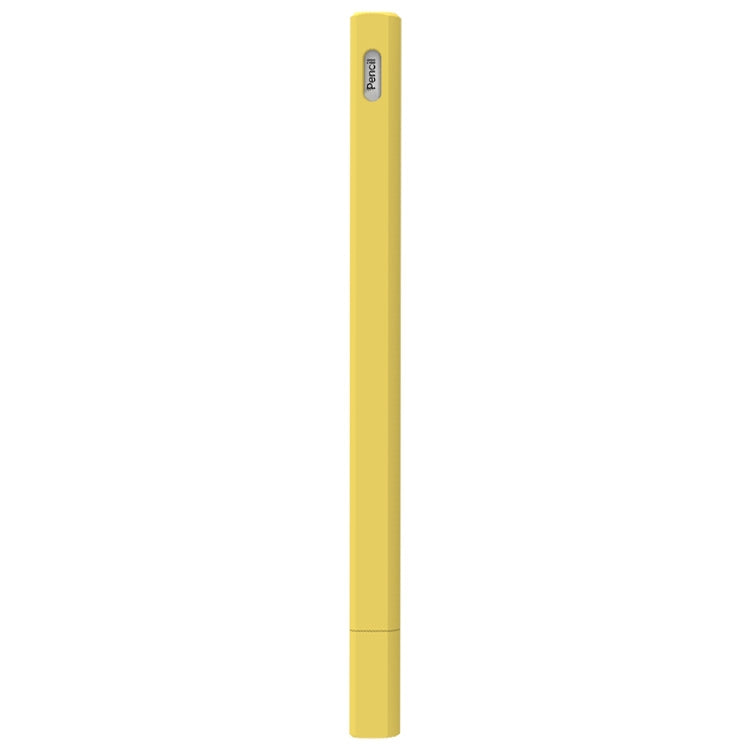 LOVE MEI For Apple Pencil 2 Triangle Shape Stylus Pen Silicone Protective Case Cover(Yellow) - Pencil Accessories by LOVE MEI | Online Shopping South Africa | PMC Jewellery | Buy Now Pay Later Mobicred