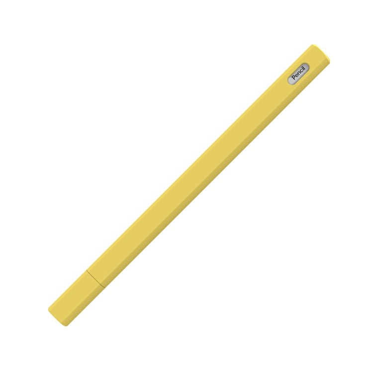 LOVE MEI For Apple Pencil 2 Triangle Shape Stylus Pen Silicone Protective Case Cover(Yellow) - Pencil Accessories by LOVE MEI | Online Shopping South Africa | PMC Jewellery | Buy Now Pay Later Mobicred