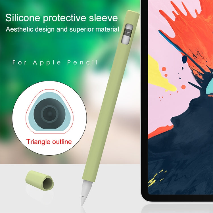 LOVE MEI For Apple Pencil 2 Triangle Shape Stylus Pen Silicone Protective Case Cover(Yellow) - Pencil Accessories by LOVE MEI | Online Shopping South Africa | PMC TechLife | Buy Now Pay Later Mobicred