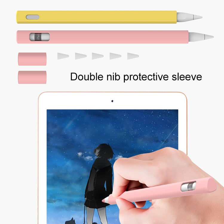 LOVE MEI For Apple Pencil 1 Triangle Shape Stylus Pen Silicone Protective Case Cover (Yellow) - Pencil Accessories by LOVE MEI | Online Shopping South Africa | PMC TechLife