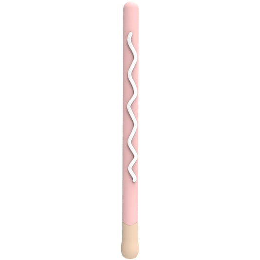 LOVE MEI For Apple Pencil 1 Stripe Design Stylus Pen Silicone Protective Case Cover(Pink) - Pencil Accessories by LOVE MEI | Online Shopping South Africa | PMC Jewellery | Buy Now Pay Later Mobicred