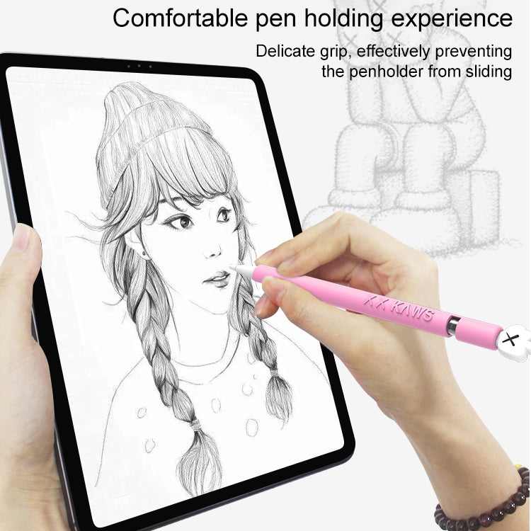 LOVE MEI For Apple Pencil 1 Middle Finger Shape Stylus Pen Silicone Protective Case Cover (Blue) - Pencil Accessories by LOVE MEI | Online Shopping South Africa | PMC TechLife | Buy Now Pay Later Mobicred