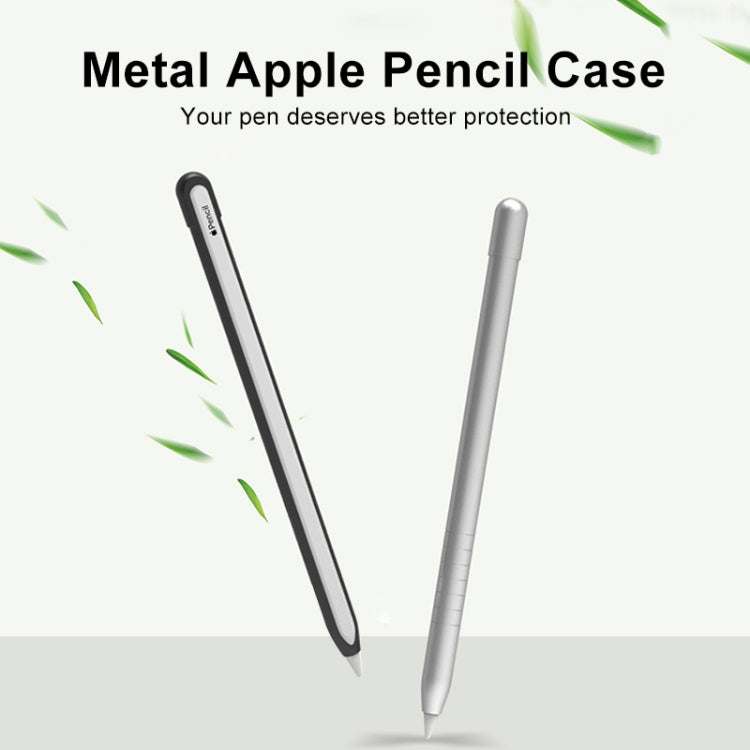 Metal Matte Non-slip Stylus Pen Protective Case for Apple Pencil 1 (Grey) - Pencil Accessories by PMC Jewellery | Online Shopping South Africa | PMC Jewellery | Buy Now Pay Later Mobicred