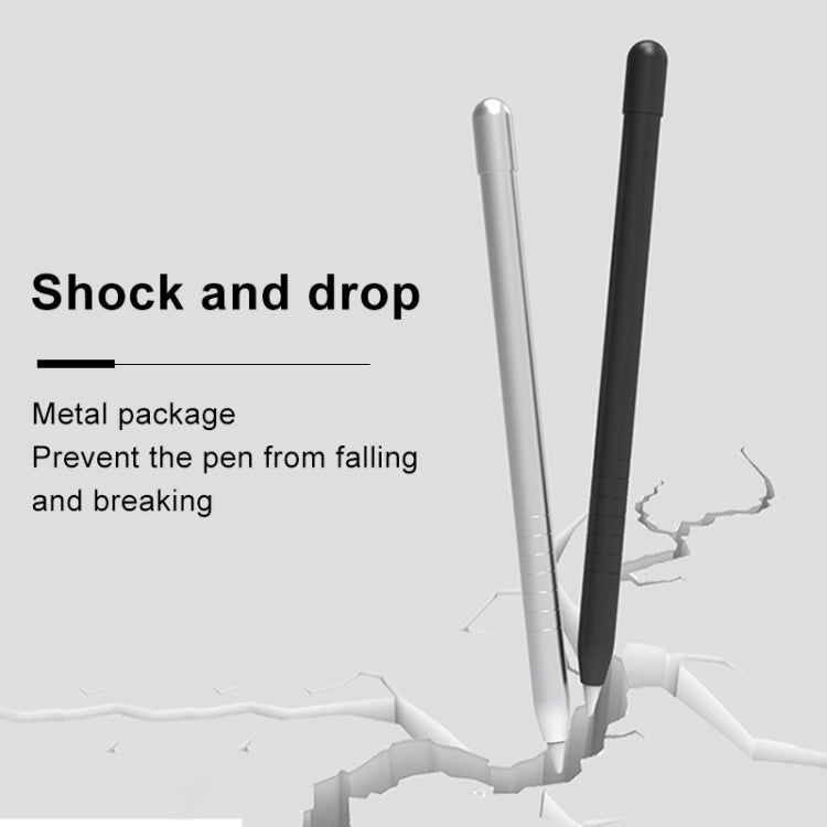 Metal Matte Non-slip Stylus Pen Protective Case for Apple Pencil 1 (Grey) - Pencil Accessories by PMC Jewellery | Online Shopping South Africa | PMC Jewellery | Buy Now Pay Later Mobicred