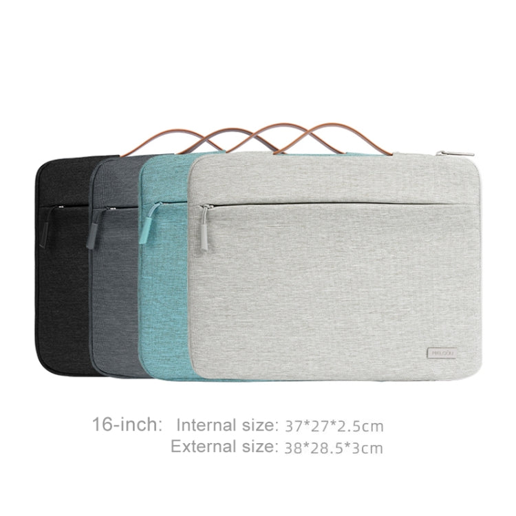 For 16 inch Laptop Zipper Waterproof  Handheld Sleeve Bag (Green) - 13.3 inch by PMC TechLife | Online Shopping South Africa | PMC TechLife | Buy Now Pay Later Mobicred