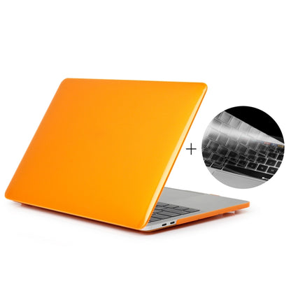 ENKAY Hat-Prince 2 in 1 Crystal Hard Shell Plastic Protective Case + US Version Ultra-thin TPU Keyboard Protector Cover for 2016 New MacBook Pro 13.3 inch with Touchbar (A1706)(Orange) - MacBook Pro Cases by ENKAY | Online Shopping South Africa | PMC Jewellery | Buy Now Pay Later Mobicred