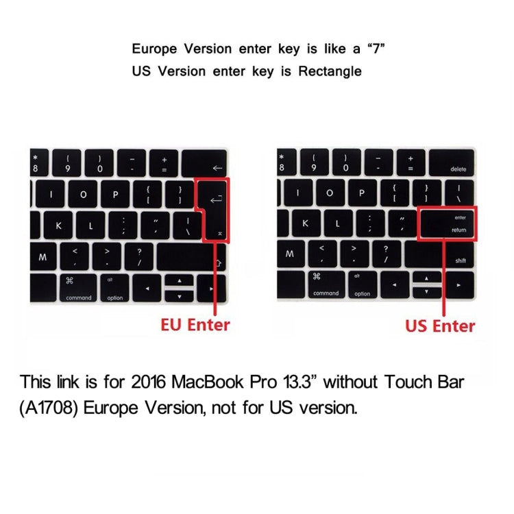 ENKAY Hat-Prince 2 in 1 Frosted Hard Shell Plastic Protective Case + Europe Version Ultra-thin TPU Keyboard Protector Cover for 2016 MacBook Pro 13.3 Inch without Touch Bar (A1708) (Dark Blue) - MacBook Pro Cases by ENKAY | Online Shopping South Africa | PMC Jewellery | Buy Now Pay Later Mobicred