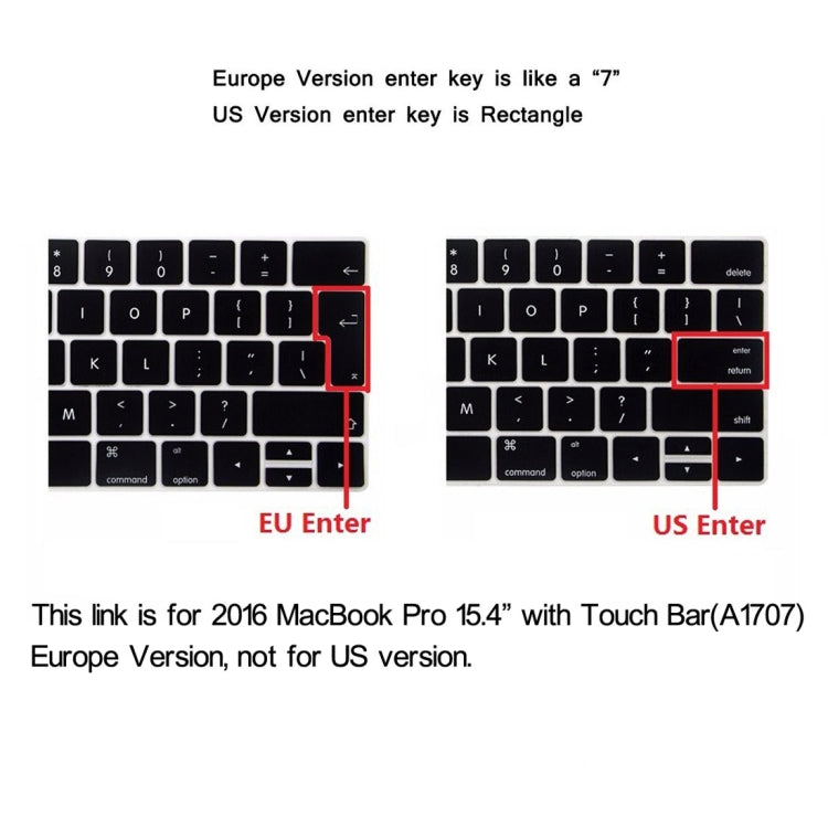 ENKAY Hat-Prince 2 in 1 Frosted Hard Shell Plastic Protective Case + Europe Version Ultra-thin TPU Keyboard Protector Cover for 2016 MacBook Pro 15.4 Inch with Touch Bar (A1707) (Red) - MacBook Pro Cases by ENKAY | Online Shopping South Africa | PMC Jewellery | Buy Now Pay Later Mobicred