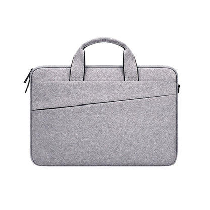 ST03S 14.1 inch Double Side Pockets Wearable Oxford Cloth Soft Handle Portable Laptop Tablet Bag(Grey) - 14.1 inch by PMC Jewellery | Online Shopping South Africa | PMC Jewellery | Buy Now Pay Later Mobicred