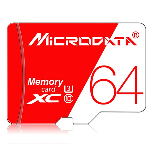 MICRODATA 64GB High Speed U3 Red and White TF(Micro SD) Memory Card - Micro SD Card by MiCRODATA | Online Shopping South Africa | PMC Jewellery | Buy Now Pay Later Mobicred