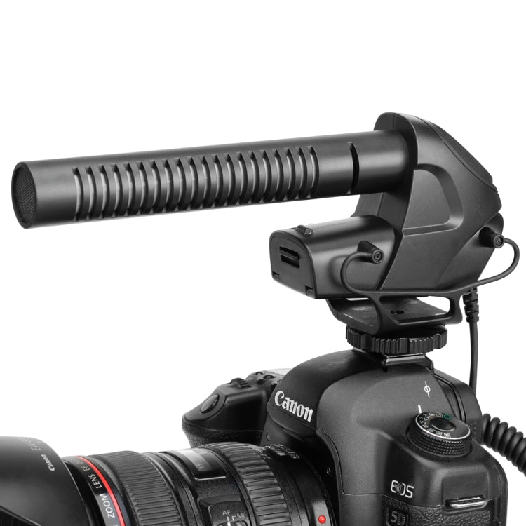 BOYA BY-BM3031 Shotgun Super-cardioid Condenser Broadcast Microphone with Windshield for Canon / Nikon / Sony DSLR Cameras(Black) - Camera Microphone by BOYA | Online Shopping South Africa | PMC Jewellery | Buy Now Pay Later Mobicred