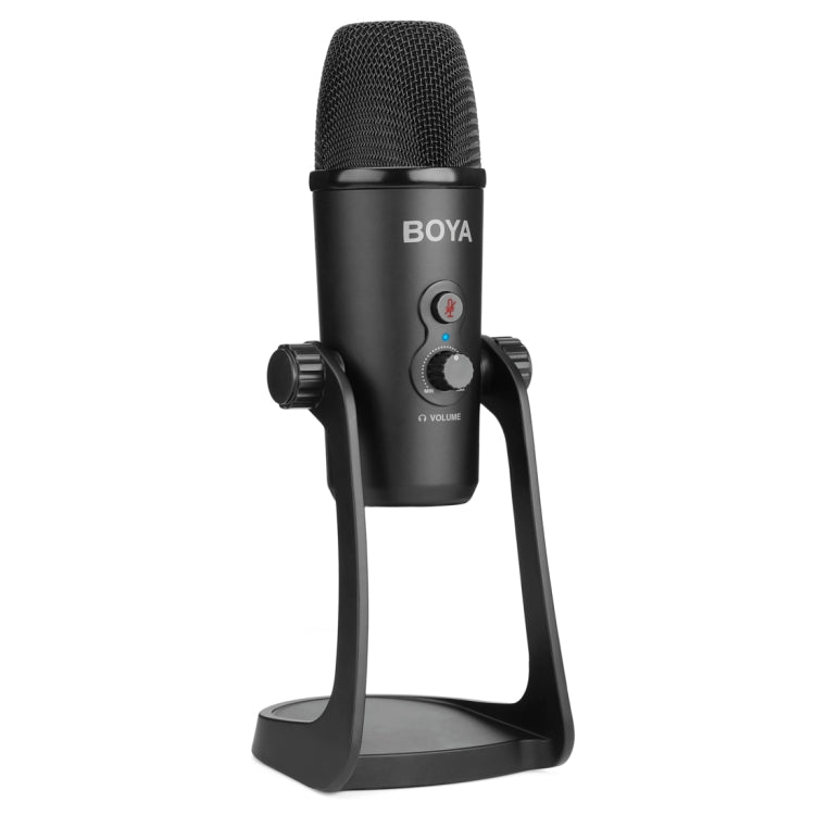 BOYA BY-PM700 USB Sound Recording Condenser Microphone with Holder, Compatible with PC / Mac for Live Broadcast Show, KTV, etc. (Black) - Microphone by BOYA | Online Shopping South Africa | PMC Jewellery | Buy Now Pay Later Mobicred