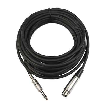 10m XLR 3-Pin Female to 1/4 inch (6.35mm) Mono Shielded Microphone Mic Cable - Microphone Audio Cable & Connector by PMC Jewellery | Online Shopping South Africa | PMC Jewellery | Buy Now Pay Later Mobicred