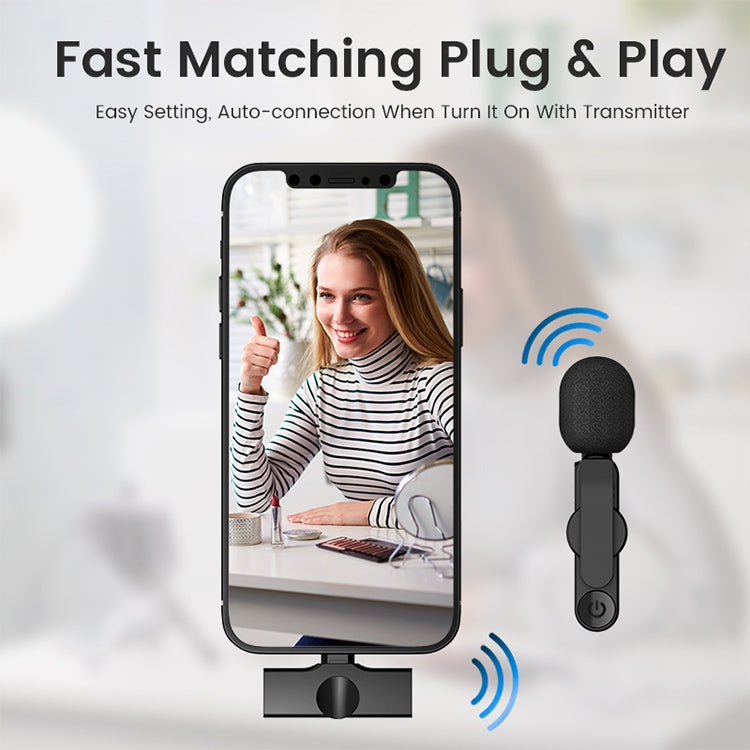 EP033T USB-C / Type-C Interface Lavalier Wireless Radio Microphone - Microphone by PMC TechLife | Online Shopping South Africa | PMC TechLife | Buy Now Pay Later Mobicred
