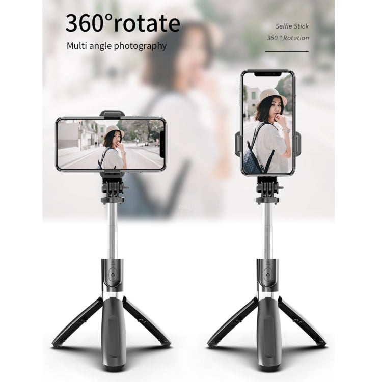 L02 100cm Multi-function Adjustable Bluetooth Self-timer Pole Tripod Selfie Stick (White) - Selfie Sticks by PMC TechLife | Online Shopping South Africa | PMC TechLife | Buy Now Pay Later Mobicred