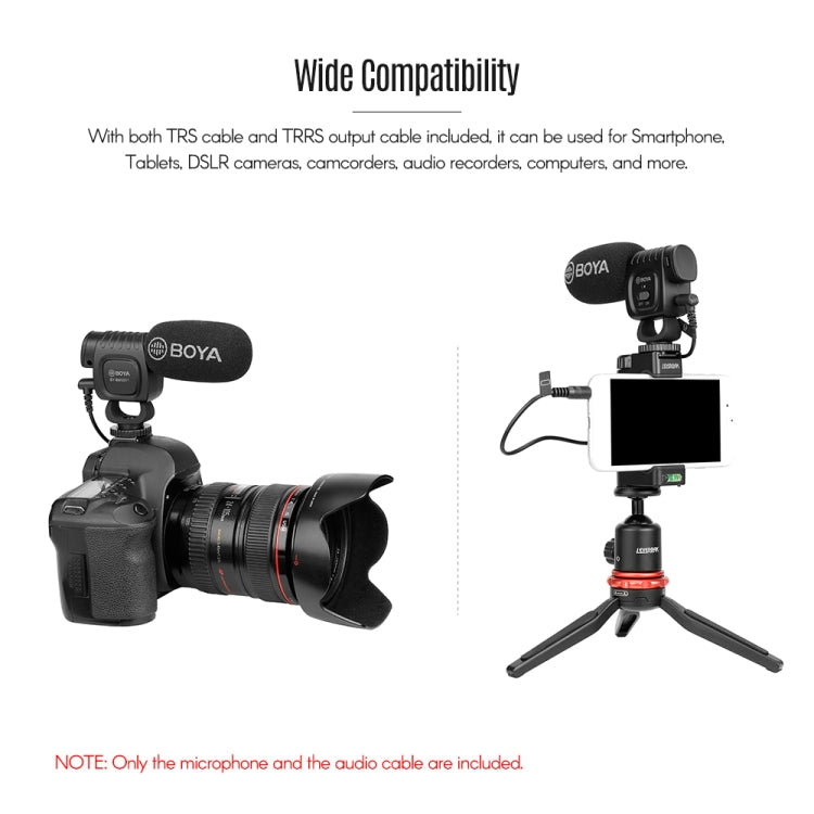 BOYA Portable Mini Condenser Live Show Video Recording Microphone for DSLR / Smart Phones - Camera Microphone by BOYA | Online Shopping South Africa | PMC Jewellery | Buy Now Pay Later Mobicred