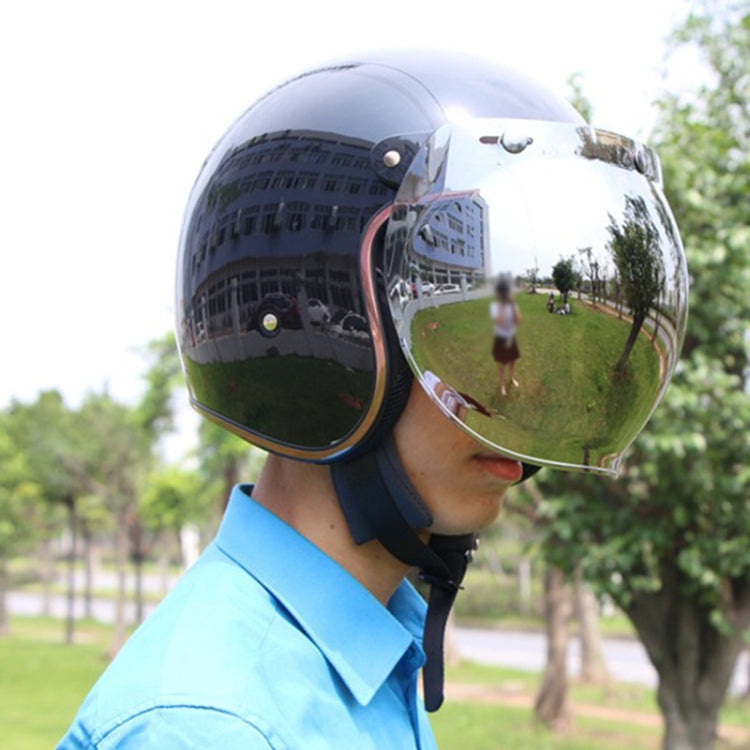Soman Motorcycle Bubble Visor Open Face Helmet Visor Helmet Windshield Shield with Transparent Frame(Colour) - Helmets by SOMAN | Online Shopping South Africa | PMC TechLife | Buy Now Pay Later Mobicred