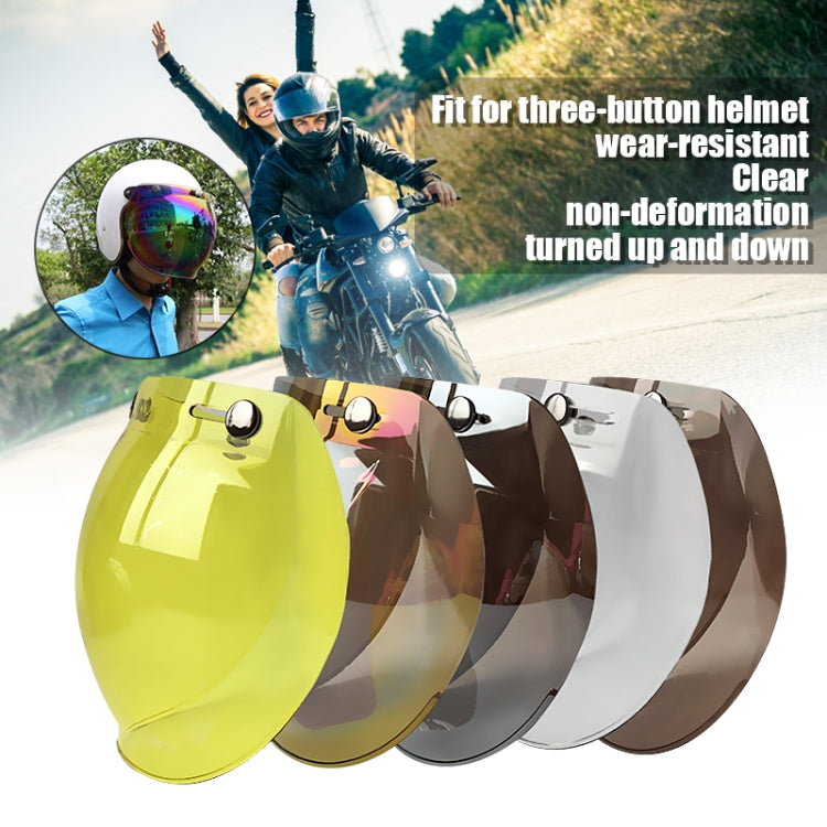 Soman Motorcycle Bubble Visor Open Face Helmet Visor Helmet Windshield Shield with Transparent Frame(Colour) - Helmets by SOMAN | Online Shopping South Africa | PMC Jewellery | Buy Now Pay Later Mobicred