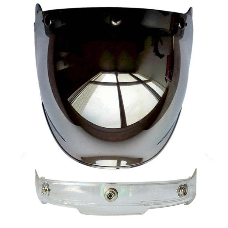 Soman Motorcycle Bubble Visor Open Face Helmet Visor Helmet Windshield Shield with Transparent Frame(Mirror) - Helmets by SOMAN | Online Shopping South Africa | PMC Jewellery | Buy Now Pay Later Mobicred