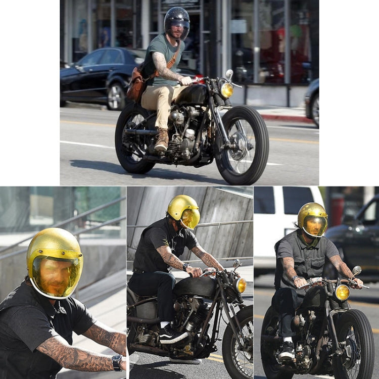 Soman Motorcycle Bubble Visor Open Face Helmet Visor Helmet Windshield Shield with Transparent Frame(Light Smoke) - free shipping - PMC TechLife - Order now!