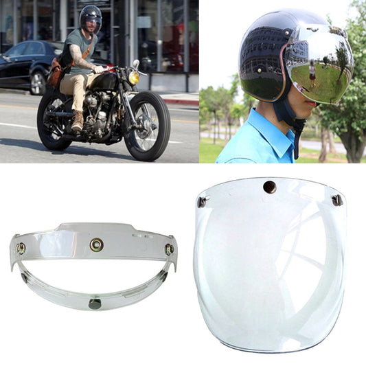 Soman Motorcycle Bubble Visor Open Face Helmet Visor Helmet Windshield Shield with Transparent Frame(Transparent) - Helmets by SOMAN | Online Shopping South Africa | PMC Jewellery | Buy Now Pay Later Mobicred
