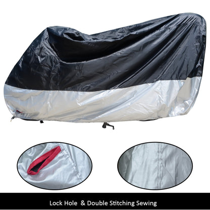 210D Oxford Cloth Motorcycle Electric Car Rainproof Dust-proof Cover, Size: XL (Black Silver) - Raincoat by PMC Jewellery | Online Shopping South Africa | PMC Jewellery | Buy Now Pay Later Mobicred