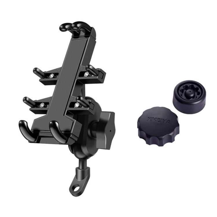 Tilt Rearview Mirror Screw Hole Ball-Head Motorcycle Multi-function Eight-jaw Aluminum Phone Navigation Holder Bracket with Anti-theft Knobs - free shipping - PMC TechLife - Order now!