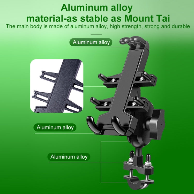 Tilt Rearview Mirror Screw Hole Ball-Head Motorcycle Multi-function Eight-jaw Aluminum Phone Navigation Holder Bracket with Anti-theft Knobs - free shipping - PMC TechLife - Order now!