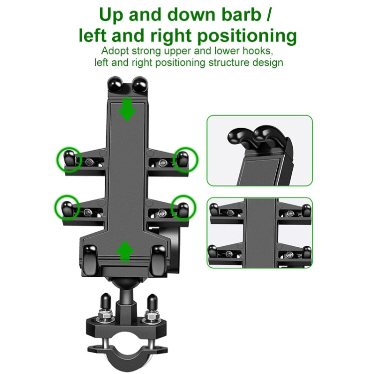 Tilt Rearview Mirror Screw Hole Ball-Head Motorcycle Multi-function Eight-jaw Aluminum Phone Navigation Holder Bracket with Anti-theft Knobs - free shipping - PMC TechLife - Order now!