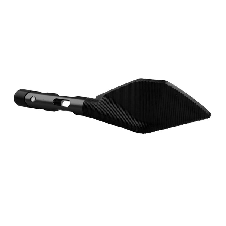 Modified Motorcycle Aluminium Alloy Rhombus Reflective Light Side Rearview Mirror (Black) - Side Mirrors by PMC Jewellery | Online Shopping South Africa | PMC Jewellery | Buy Now Pay Later Mobicred