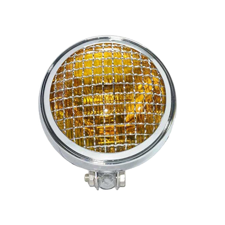 Motorcycle Silver Shell Harley Headlight Retro Lamp LED Light Modification Accessories (Yellow) - Headlights by PMC TechLife | Online Shopping South Africa | PMC TechLife | Buy Now Pay Later Mobicred