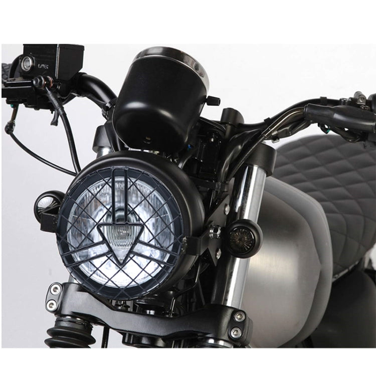 Motorcycle Arrowhead Reticular Retro Lamp LED Headlight Modification Accessories for CG125 / GN125 (White) - Headlights by PMC Jewellery | Online Shopping South Africa | PMC Jewellery | Buy Now Pay Later Mobicred