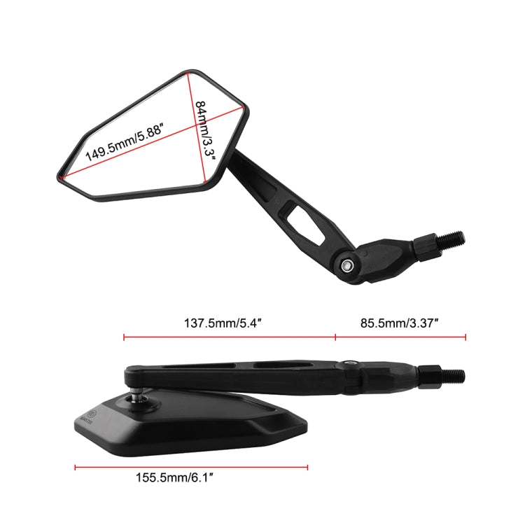 Motorcycle Modified Universal Rear View Mirror Set - Side Mirrors by PMC Jewellery | Online Shopping South Africa | PMC Jewellery | Buy Now Pay Later Mobicred