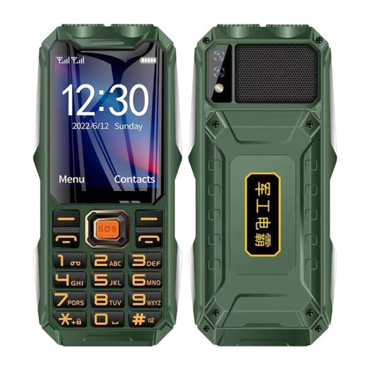 Q8-1 Triple Proofing Elder Phone, 16800mAh Battery, 2.4 inch, 21 Keys, Bluetooth, LED Flashlight, FM, SOS, Dual SIM, Network: 4G (Green) - Others by PMC Jewellery | Online Shopping South Africa | PMC Jewellery | Buy Now Pay Later Mobicred